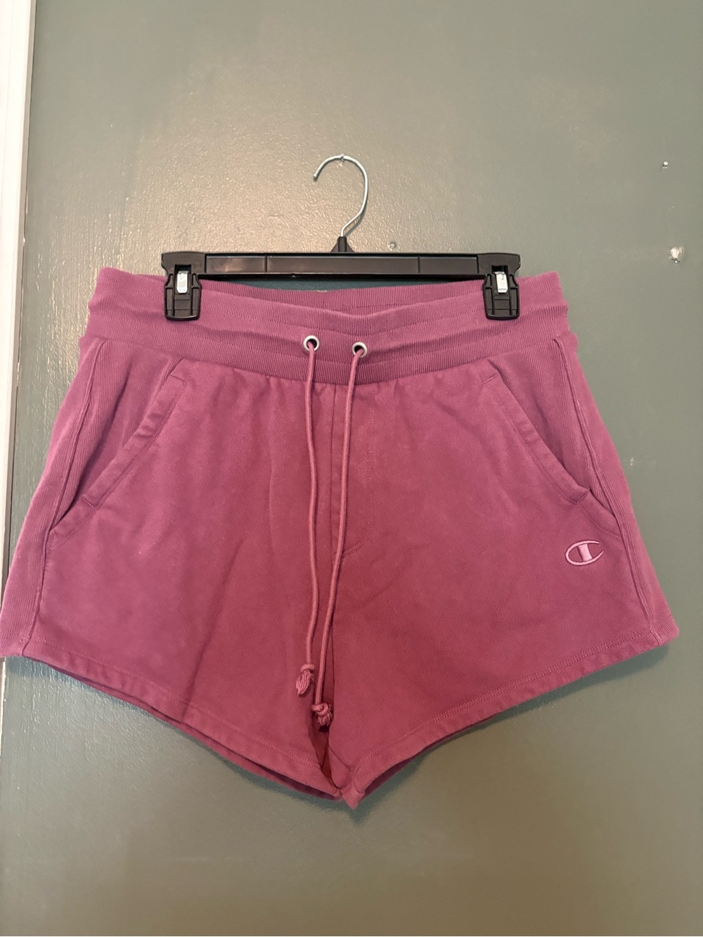 Champion Reverse Weave Women’s Large Mauve Fleece Lounge Shorts